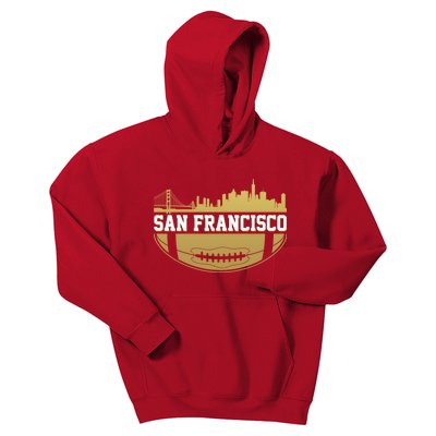 San Francisco Football Skyline Kids Hoodie