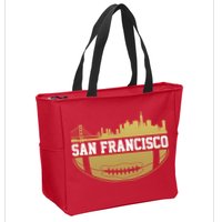 San Francisco Football Skyline Zip Tote Bag
