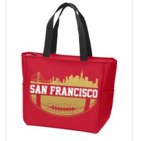 San Francisco Football Skyline Zip Tote Bag