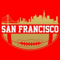 San Francisco Football Skyline Zip Tote Bag