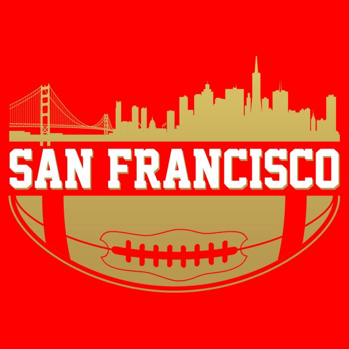 San Francisco Football Skyline Zip Tote Bag