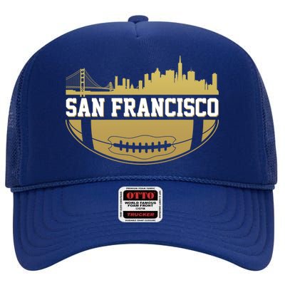 San Francisco Football Skyline High Crown Mesh Back Trucker Hat