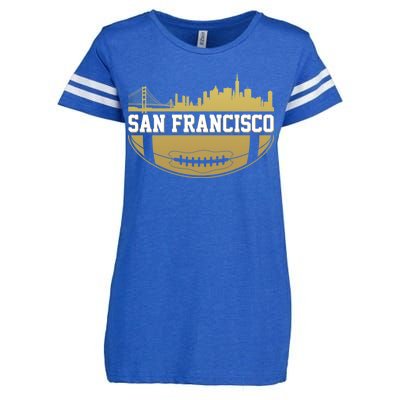 San Francisco Football Skyline Enza Ladies Jersey Football T-Shirt