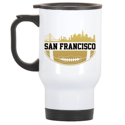 San Francisco Football Skyline Stainless Steel Travel Mug