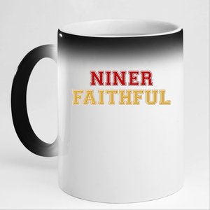 San Francisco Niner Faithful 11oz Black Color Changing Mug