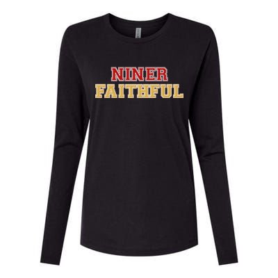 San Francisco Niner Faithful Womens Cotton Relaxed Long Sleeve T-Shirt