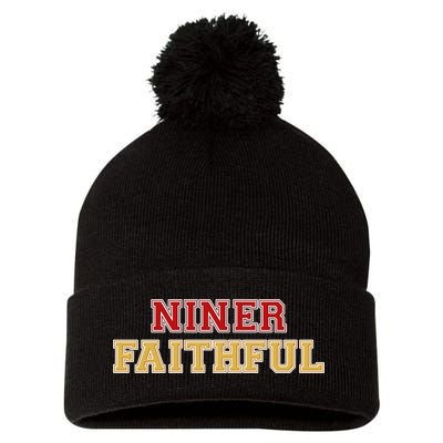 San Francisco Niner Faithful Pom Pom 12in Knit Beanie