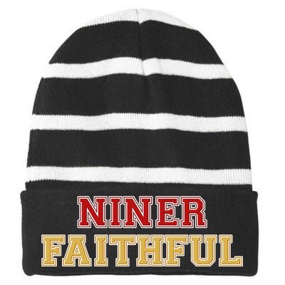 San Francisco Niner Faithful Striped Beanie with Solid Band