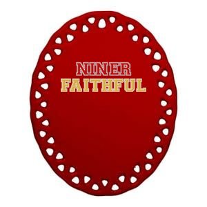 San Francisco Niner Faithful Ceramic Oval Ornament