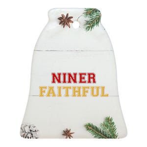 San Francisco Niner Faithful Ceramic Bell Ornament