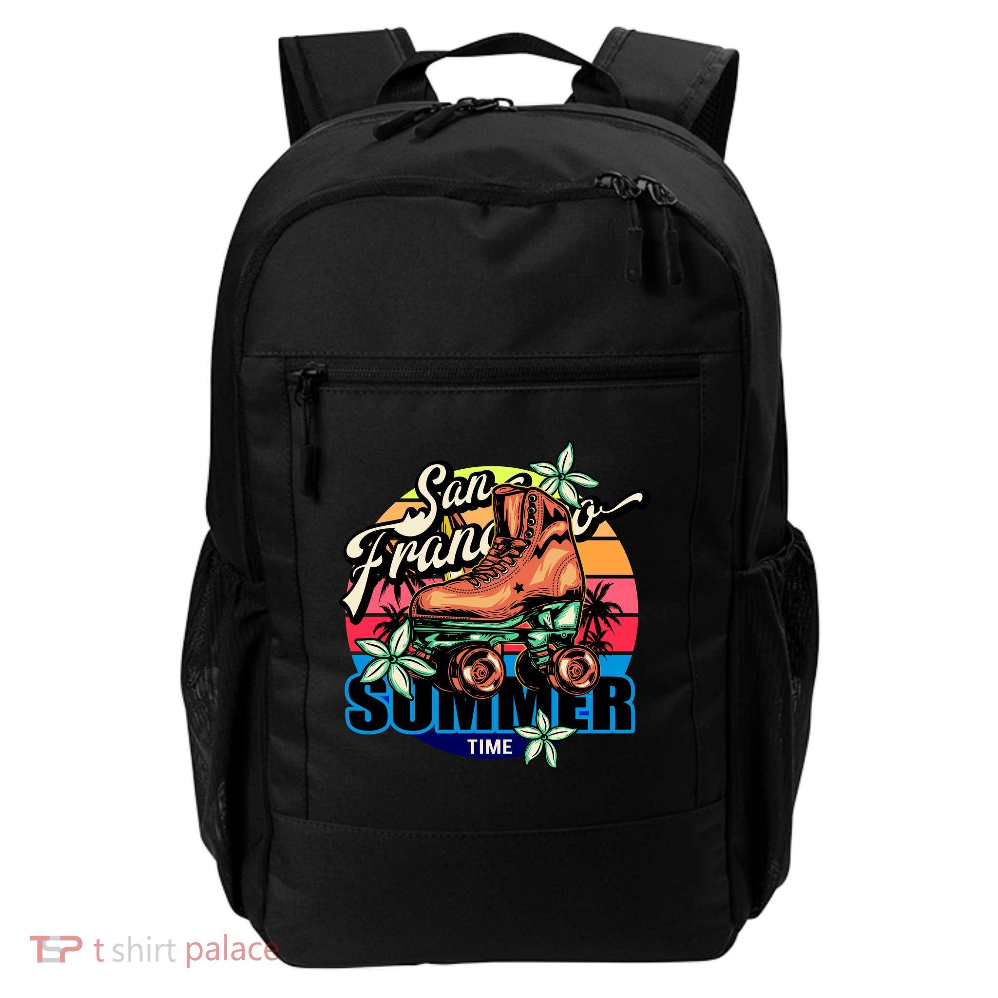 San Francisco Retro Roller Skates Daily Commute Backpack