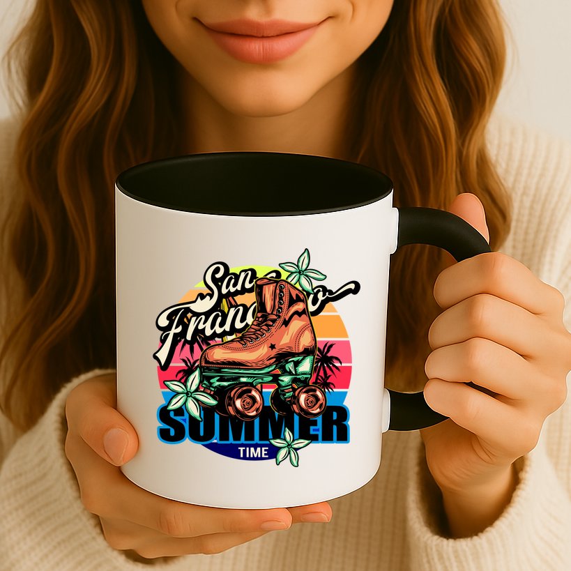 San Francisco Retro Roller Skates Mug