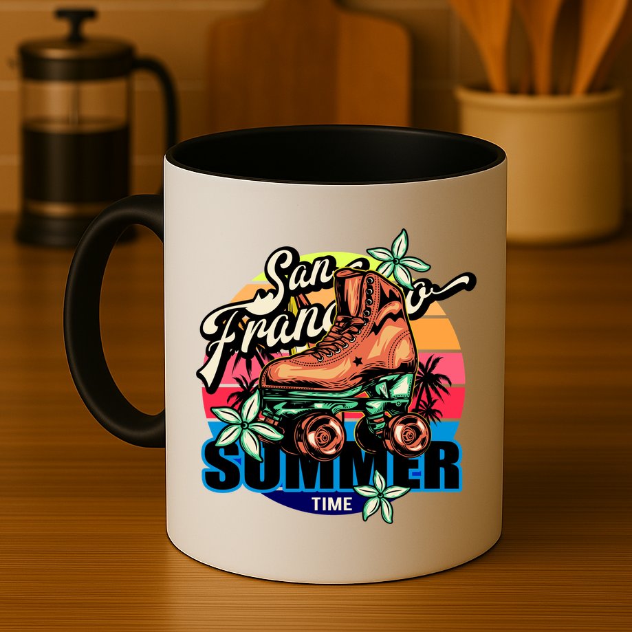 San Francisco Retro Roller Skates Mug