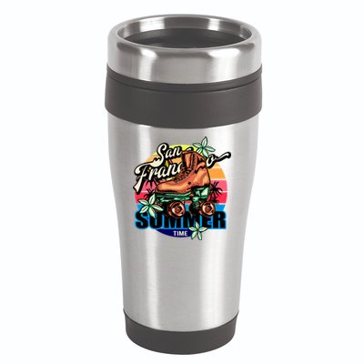 San Francisco Retro Roller Skates 16oz Travel Tumbler