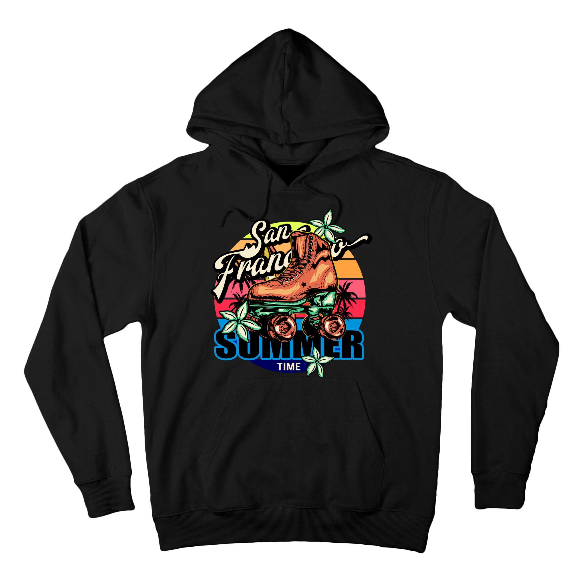 San Francisco Retro Roller Skates Tall Hoodie