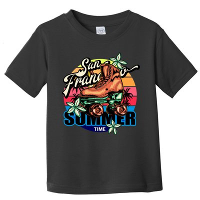 San Francisco Retro Roller Skates Toddler T-Shirt