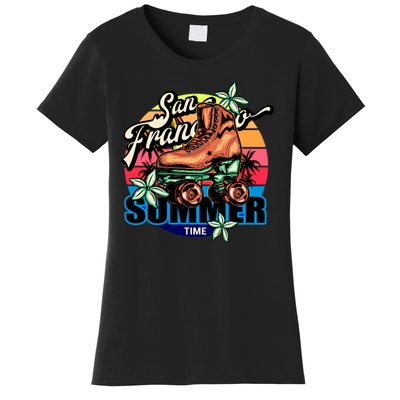 San Francisco Retro Roller Skates Women's T-Shirt