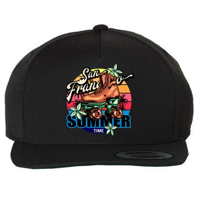 San Francisco Retro Roller Skates Wool Snapback Cap