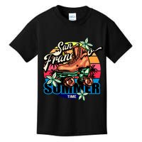 San Francisco Retro Roller Skates Kids T-Shirt