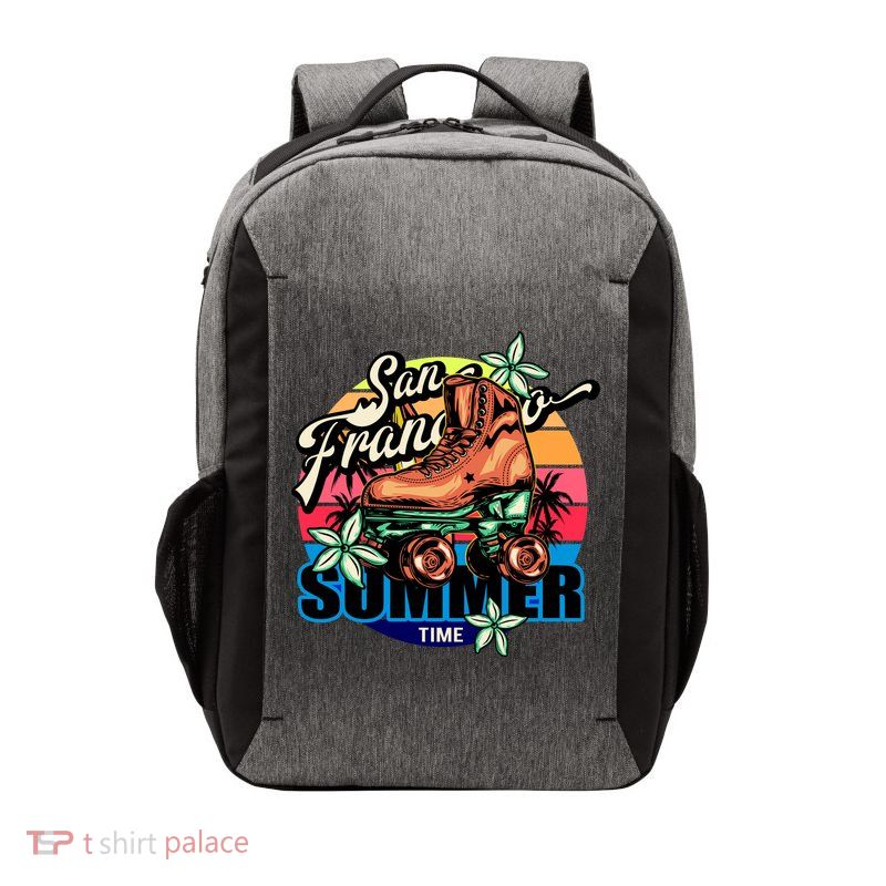 San Francisco Retro Roller Skates Vector Backpack
