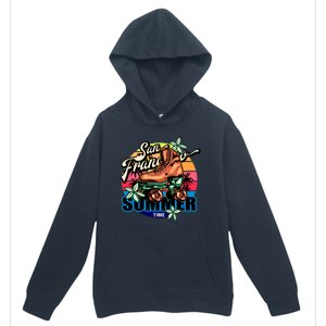 San Francisco Retro Roller Skates Urban Pullover Hoodie