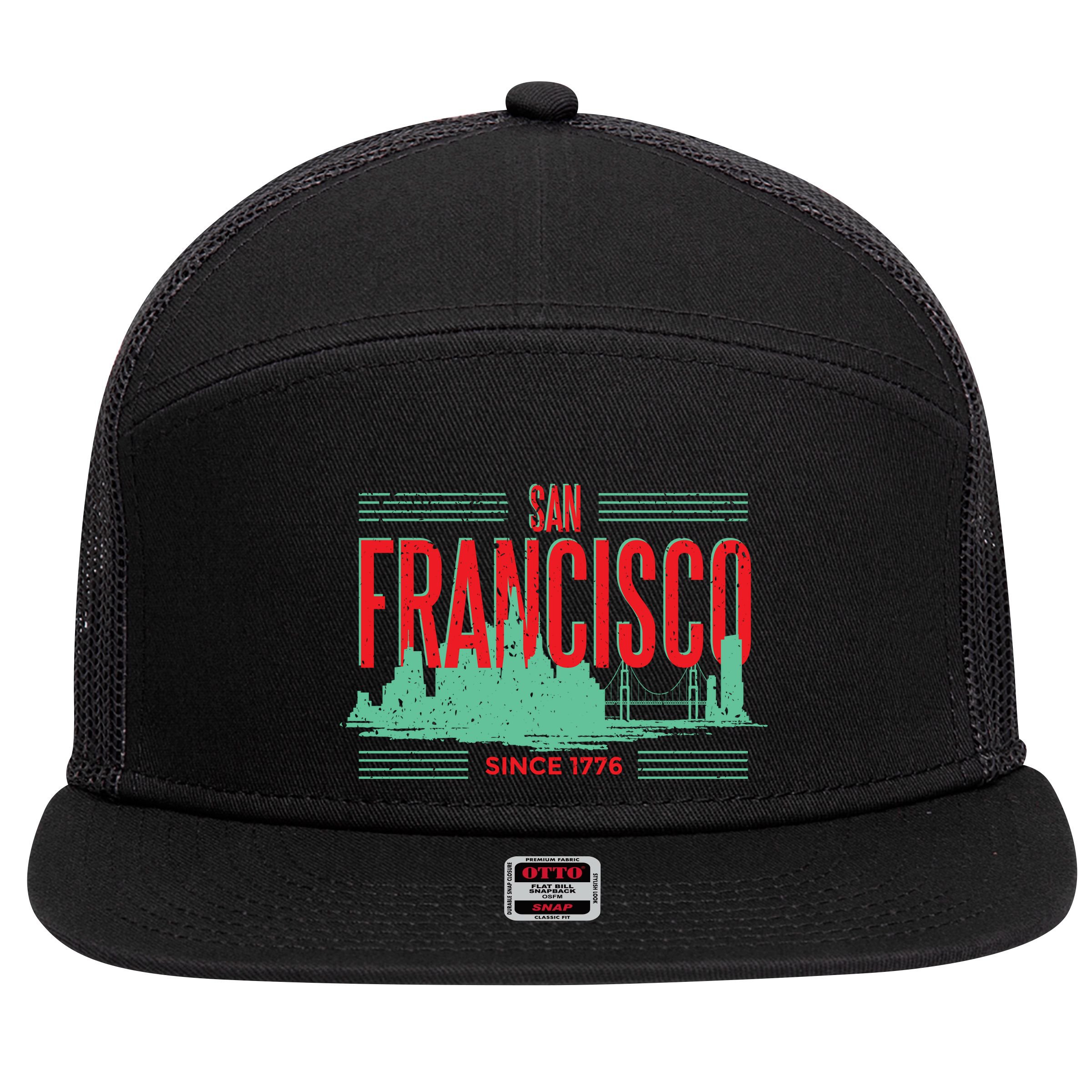 San Francisco Since 1776 7 Panel Mesh Trucker Snapback Hat