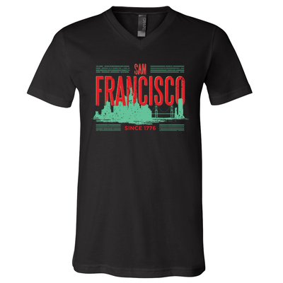 San Francisco Since 1776 V-Neck T-Shirt