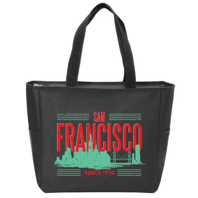 San Francisco Since 1776 Zip Tote Bag