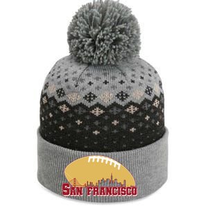 San Francisco Skyline Football Sports Fan The Baniff Cuffed Pom Beanie