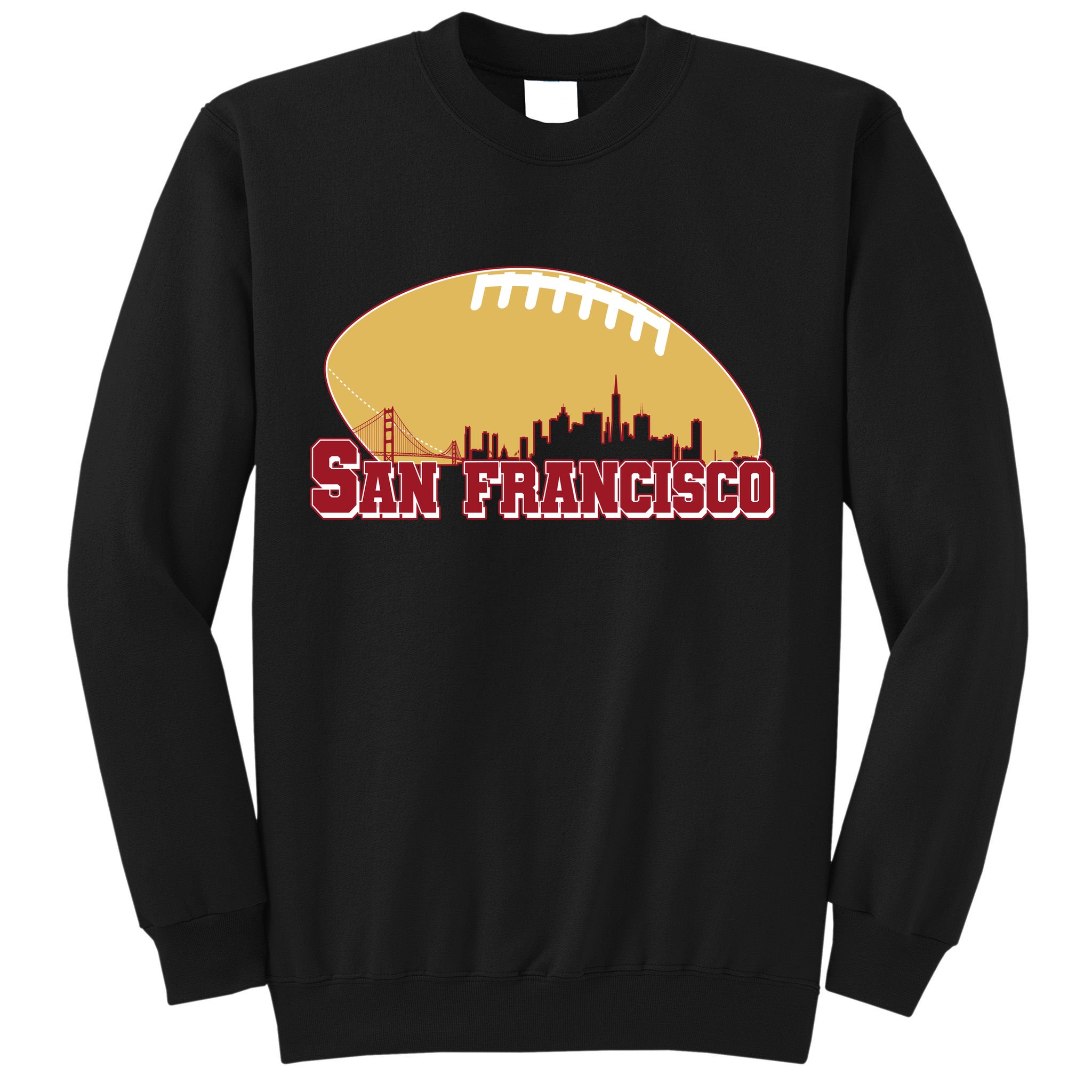 San Francisco Skyline Football Sports Fan Sweatshirt
