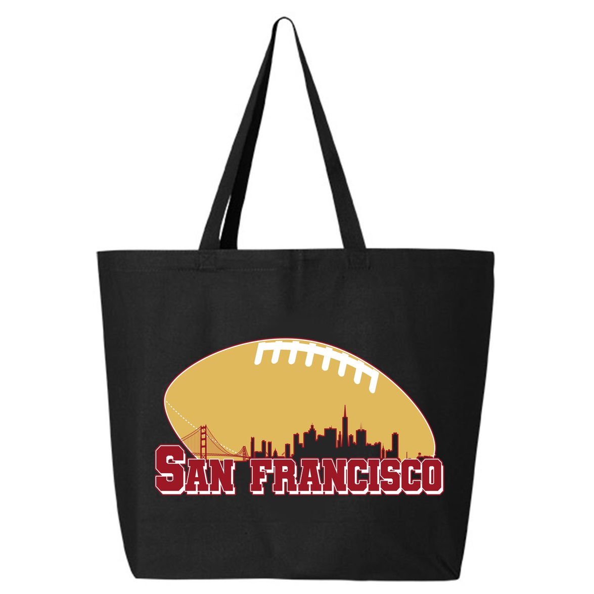 San Francisco Skyline Football Sports Fan 25L Jumbo Tote