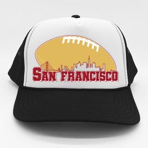 San Francisco Skyline Football Sports Fan Trucker Hat