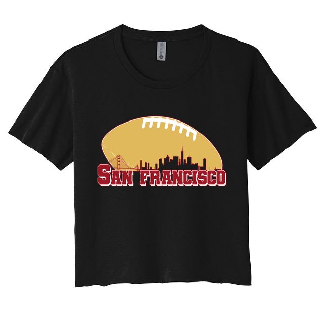 San Francisco Skyline Football Sports Fan Crop Top