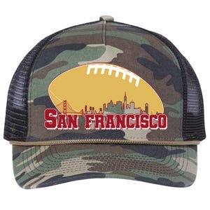 San Francisco Skyline Football Sports Fan Retro Rope Trucker Hat Cap