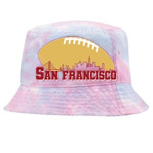 San Francisco Skyline Football Sports Fan Tie-Dyed Bucket Hat