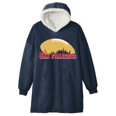 San Francisco Skyline Football Sports Fan Hooded Wearable Blanket