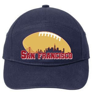 San Francisco Skyline Football Sports Fan 7-Panel Snapback Hat