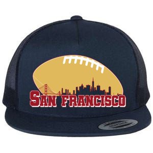 San Francisco Skyline Football Sports Fan Flat Bill Trucker Hat