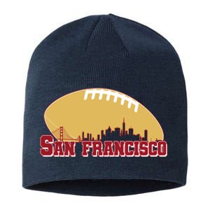 San Francisco Skyline Football Sports Fan Sustainable Beanie