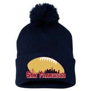 San Francisco Skyline Football Sports Fan Pom Pom 12in Knit Beanie