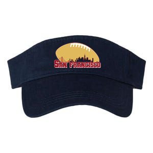 San Francisco Skyline Football Sports Fan Valucap Bio-Washed Visor