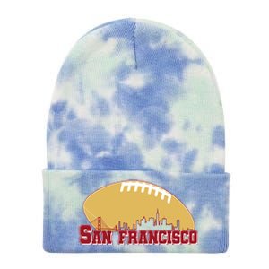 San Francisco Skyline Football Sports Fan Tie Dye 12in Knit Beanie