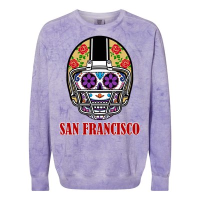 San Francisco Sugar Skull Football Fan Colorblast Crewneck Sweatshirt