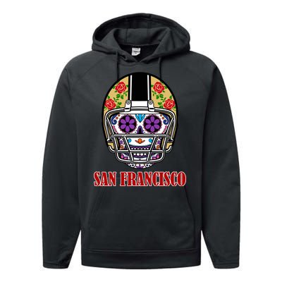 San Francisco Sugar Skull Football Fan Performance Fleece Hoodie