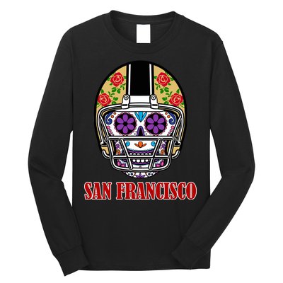 San Francisco Sugar Skull Football Fan Long Sleeve Shirt