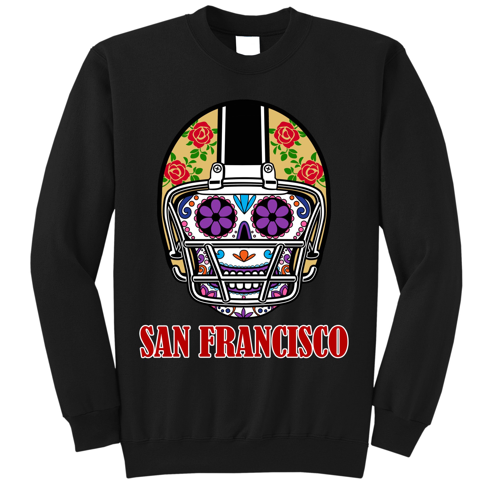 San Francisco Sugar Skull Football Fan Sweatshirt