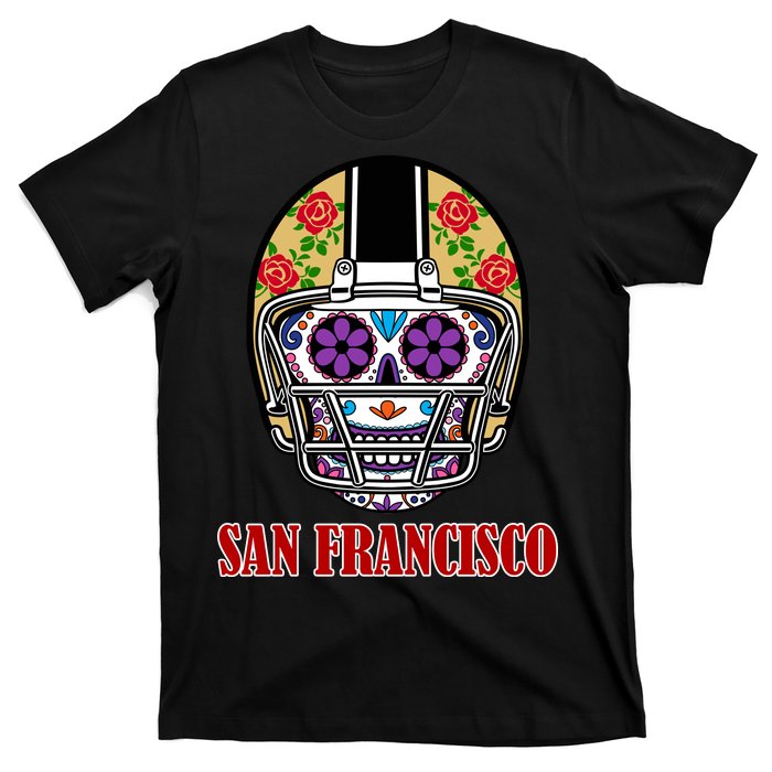 San Francisco Sugar Skull Football Fan T-Shirt