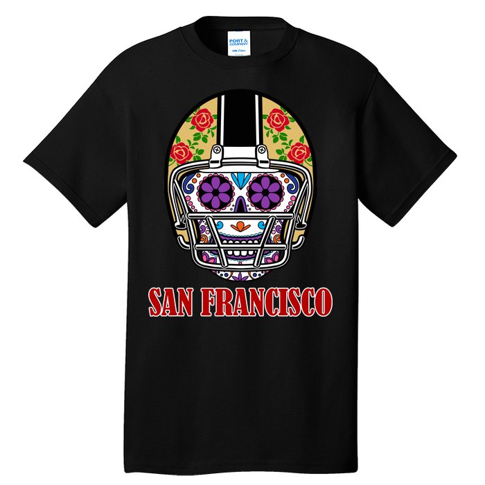 San Francisco Sugar Skull Football Fan Tall T-Shirt