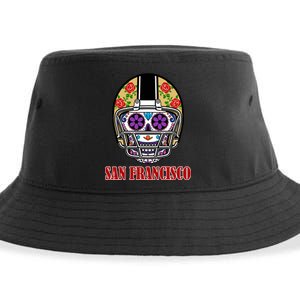 San Francisco Sugar Skull Football Fan Sustainable Bucket Hat