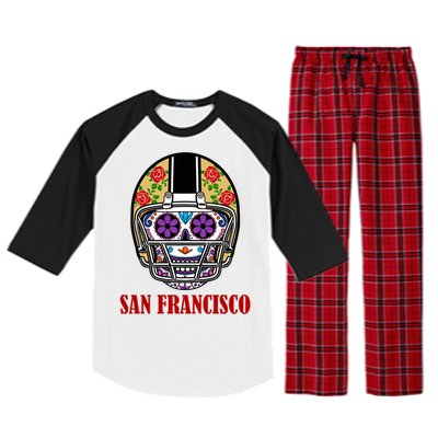 San Francisco Sugar Skull Football Fan Raglan Sleeve Pajama Set